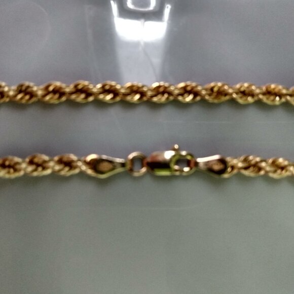 10k yellow gold rope bracelet - Picture 5 of 12